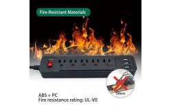 China USB C Smart Charger Lightning Protection Plug , Surge Protector Power Strip 10KA supplier