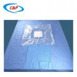 Breathable Sterile Nonwoven Blue C-Section Surgical Drape For Cesarean Operations for sale