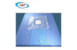 China Breathable Sterile Nonwoven Blue C-Section Surgical Drape For Cesarean Operations supplier