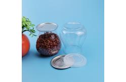 China 900ML Vase Shape Plastic Food Cans With PE Soft Cover supplier