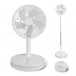 Freestanding Portable Foldable Fan 1240 RPM Rechargeable Table Fan With Led Light for sale