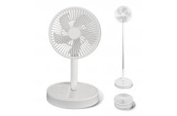 China Freestanding Portable Foldable Fan 1240 RPM Rechargeable Table Fan With Led Light supplier