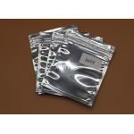 Shiny Silver Anti Static Poly Bags , Static Dissipative Bag With Zipper for sale