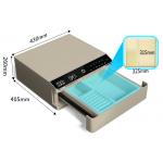 China Single-Tier Leather-Wrapped Jewelry Safe with Biometric Lock & Steel Body for sale