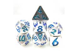 China Handmade Gold Plated Custom Dice Environmental Metal Dice Polyhedral Pale Green Silver supplier