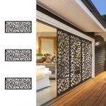 Stainless Steel Folding Screen Still Luxury Gold Laser Cut Privacy Cabinet Partition For Living Rattan Room for sale