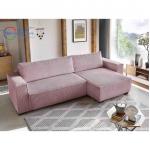 Hot Sale Living Room Furniture Comfortable High Elastic Sponge Pink Couch Modern Corner Sofa Bed for sale