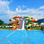 OEM Kid Park Children Playground Water Carnivals Rides Equipment Spiral Fiberglass Slide Set for sale