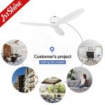 5 Speed AC Motor Remote LED Ceiling Fan With Light Wood Blades