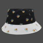New arrival fashion Custom high quality sublimation pattern with small tag spring summer fishing bucket hat/cap for sale