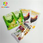 Mylar Laminated Plastic Pet Food Pouch Custom Glossy Surface With Clear Window