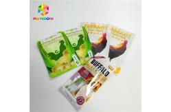 China Mylar Laminated Plastic Pet Food Pouch Custom Glossy Surface With Clear Window supplier