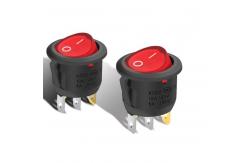 China 12V 3 Pin Car Autos Boat Round Rocker Dot LED Light Toggle Switch supplier