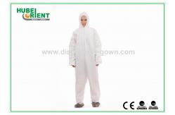 China Free Size 55gsm Disposable Protective Coverall With Hood And Feetcover supplier