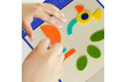 China Toddlers Geometric Felt Puzzles  Activity Book Imagination And Creativity Trainning supplier