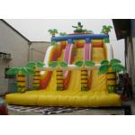 Commercial inflatable jungle dinosaur high slide classic inflatable dinosaur dry slide