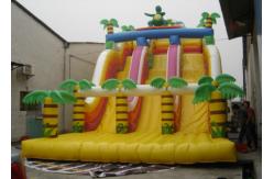 China Commercial inflatable jungle dinosaur high slide classic inflatable dinosaur dry slide supplier