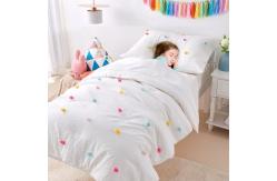 China White Childrens Cotton Bedding Jacquard Tufted Dot Crib Bed Sheets Set supplier