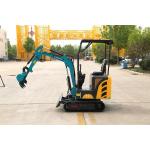 Telescopic Track Frame Rubber Track Mini Excavator 1700kg Yellow Color Small Digger for sale
