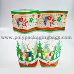 Side Gusset And Square Bottom BOPP Plastic Bag For Christmas Packaging  With High Transparency for sale
