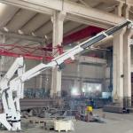 Innovative 0.5 Ton Provision Crane Knuckle And Telescopic Boom On Ship for sale
