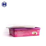 0.45KGS Food Grade Square IML Box / Plastic Cake Container Scratch Resistant for sale
