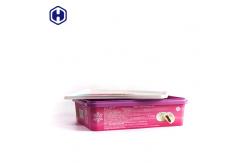 China 0.45KGS Food Grade Square IML Box / Plastic Cake Container Scratch Resistant supplier
