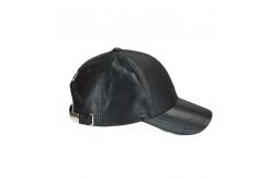 China Leather Black 6 Panel Sports Dad Hats Embroidery Pattern Character Style supplier