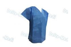 China Short Sleeve Hospital Scrub Suits , V Shape Collar Doctors Scrub Suit supplier