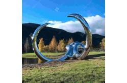 China 5.3m High Mirror Polished Stainless Steel Public Mammoth Sculpture supplier