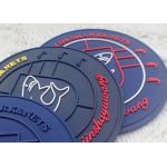 Embossed 3 Dimensional Rubber Logo Patches For Shoes / Suitcase OEKO SGS BV for sale
