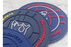 China Embossed 3 Dimensional Rubber Logo Patches For Shoes / Suitcase OEKO SGS BV supplier