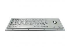 China 20mA Brushed Metal Industrial Keyboard 64 Keys Panel Mount supplier