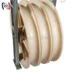 MC Nylon Wheels Conductor Stringing Pulley Blocks With Galvanized Steel Frame for sale