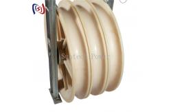 China MC Nylon Wheels Conductor Stringing Pulley Blocks With Galvanized Steel Frame supplier