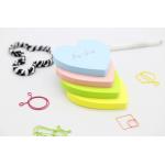 Heart Shape Sticky Note Memo Pad , Personalized Sticky Notes For Students / Office