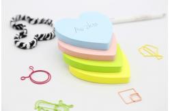 China Heart Shape Sticky Note Memo Pad , Personalized Sticky Notes For Students / Office supplier