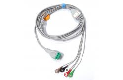 China 3/5 Leads Snap ECG Trunk Cables Dual Tube One Piece Precise Measurement supplier
