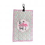 OEM ODM Printed Microfiber Waffle Weave Golf Towel Custom Logo for sale