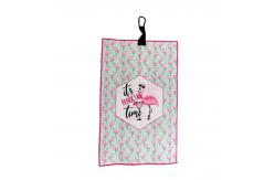 China eco friendly sublimation printed microfiber microfiber waffle golf towel custom logo supplier