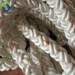 High Tensile White Nylon Mooring Rope 8 Strand For Ship
