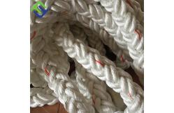 China High Tensile White Nylon Mooring Rope 8 Strand For Ship supplier