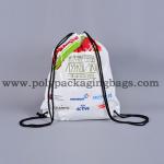 Recycled Double Ropes Promotional Drawstring Backpacks for sale
