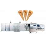 Large Roller Sugar Cone Production Line For Waffle Basket 5 - 6 Gas Consumption / Hour for sale