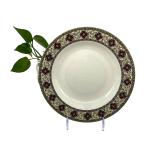 Durable Melamine Round Plate Tasteless Ripple Dinnerware Salad Plate for sale
