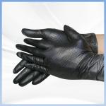 OEM 6mil 8mil Nitrile Gloves Diamond Print Industrial Black Nitrile Gloves for sale