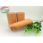 Large Kraft Cardboard PET Paper Tube Packaging With Hot Stamping Orange for sale