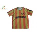 O Neck Breathable Custom Printed T Shirts For Sports Wear Spandex Uniform for sale