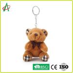 PP Cotton Filled Mini Stuffed Bear Keychain BSCI Certificated for sale
