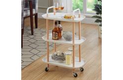 China 3 Tier kitchen plastic Household Multifunctional office storage rack cart supplier